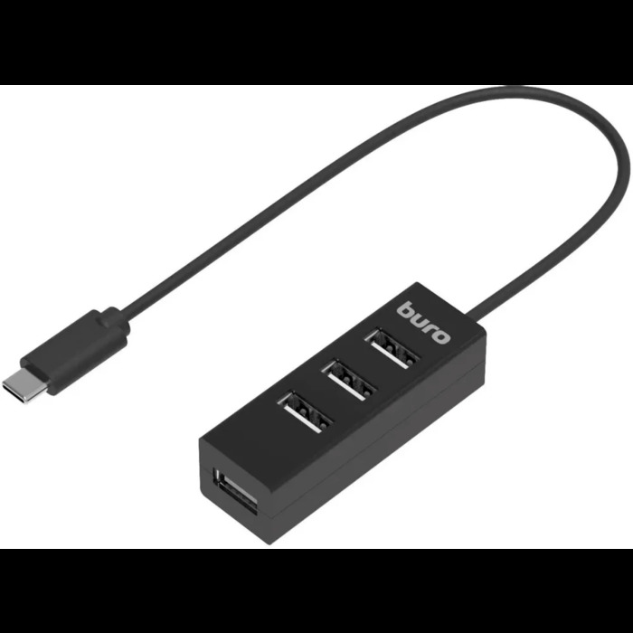 USB-концентратор Buro BU-USBC-HUB-4U20, Черный №1