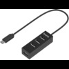 USB-концентратор Buro BU-USBC-HUB-4U20, Черный вариант - 1