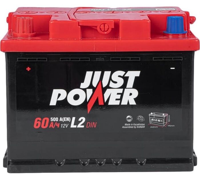 Аккумулятор JUST POWER L+ L2 EN, Прямая Поляроность, J0L2601, 60 А·ч №2