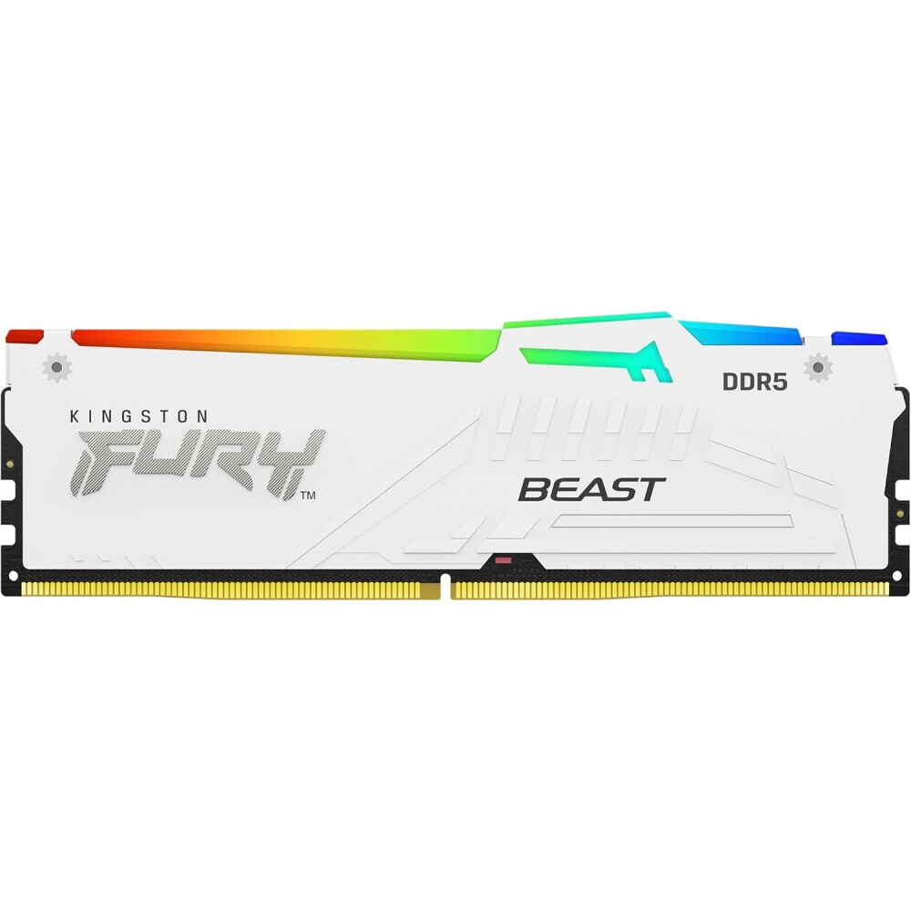 Оперативная память Kingston Fury Beast White RGB DDR5 6400MHz, KF564C32BWA-32, 32 Гб детальное изображение - 1