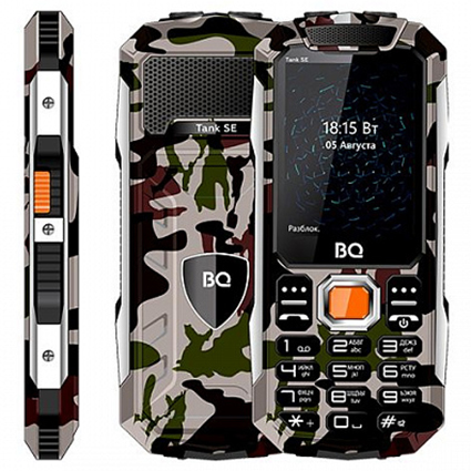 Кнопочный телефон BQ-2432 Tank SE, зеленый детальное изображение - 1