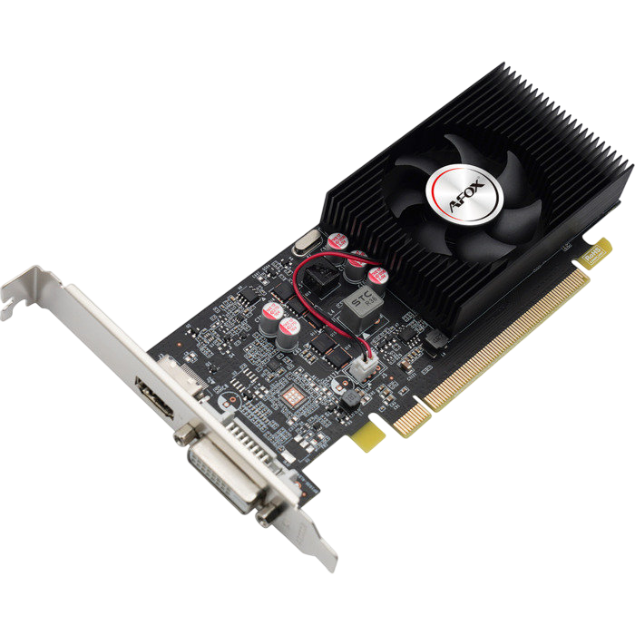 Видеокарта AFOX NVIDIA GeForce GT 1030, AF1030-4096D4L7, 4 ГБ, Черный детальное изображение - 2