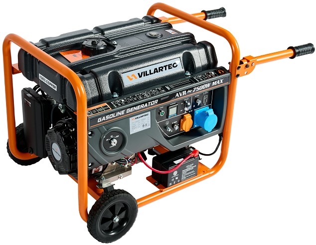 Генератор бензиновый VILLARTEC GG 8300EWC, 7 кВт, Оранжевый детальное изображение - 1