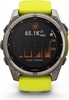 Смарт-часы Garmin Fenix 8 Solar Sapphire, 51 мм, титановый серый с желтым ремешком вариант - 2