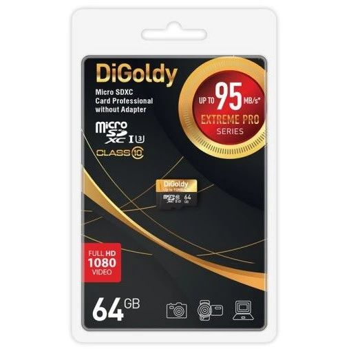 Карта памяти Digoldy Extreme Pro MicroSD, 64 Гб детальное изображение - 1