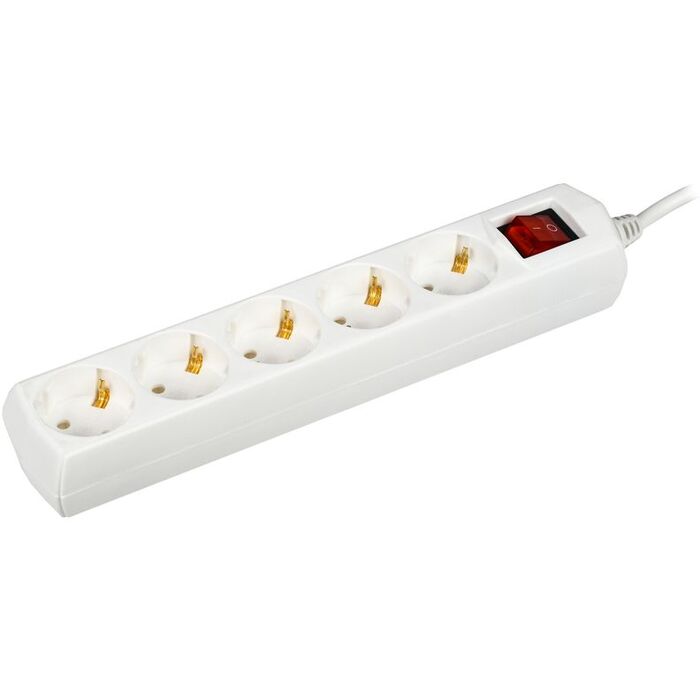 Сетевой удлинитель GENERICA WYP10-10-05-07-ZK-G, 7 м, Белый №1