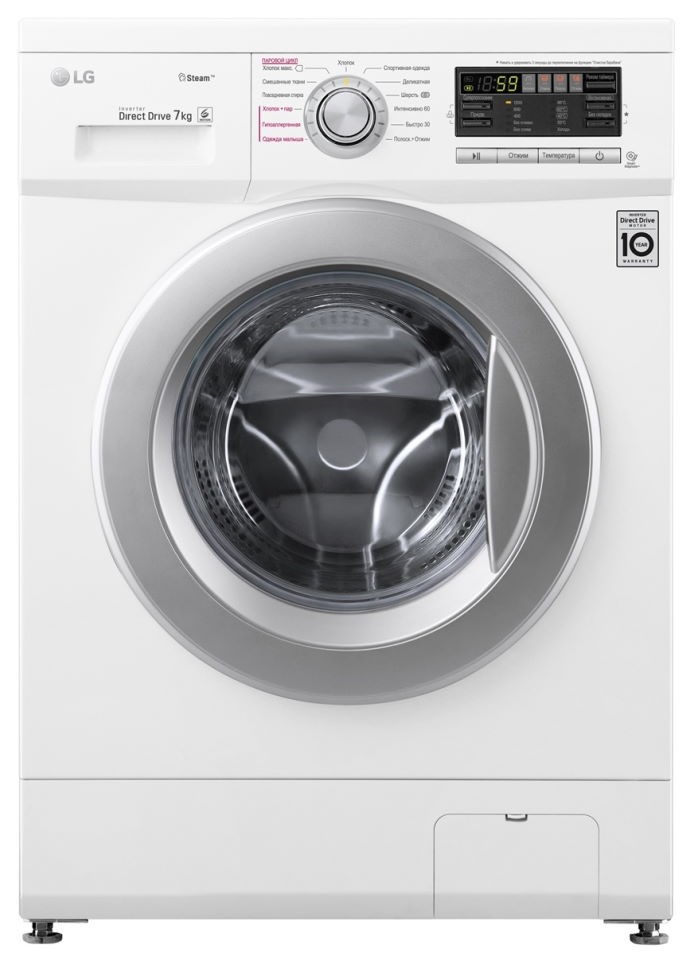 Стиральная машина LG F1296HDS0, Белый детальное изображение - 2