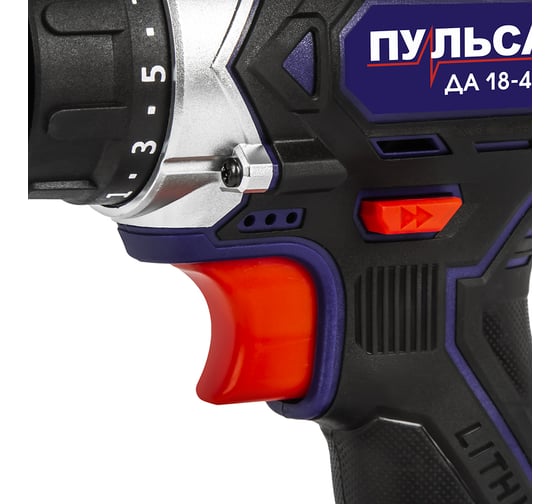 Дрель аккумуляторная безударная ПУЛЬСАР ДА 18-40 (Li-on, 2 акк,,кейс) 923-101, 18 В, 40 Нм, 2 А·ч детальное изображение - 2
