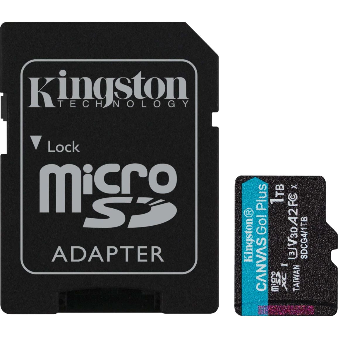 Карта памяти Kingston Canvas Go! Plus MicroSD + SD адаптер (SDCG4/1TB), 1 Тб детальное изображение - 2