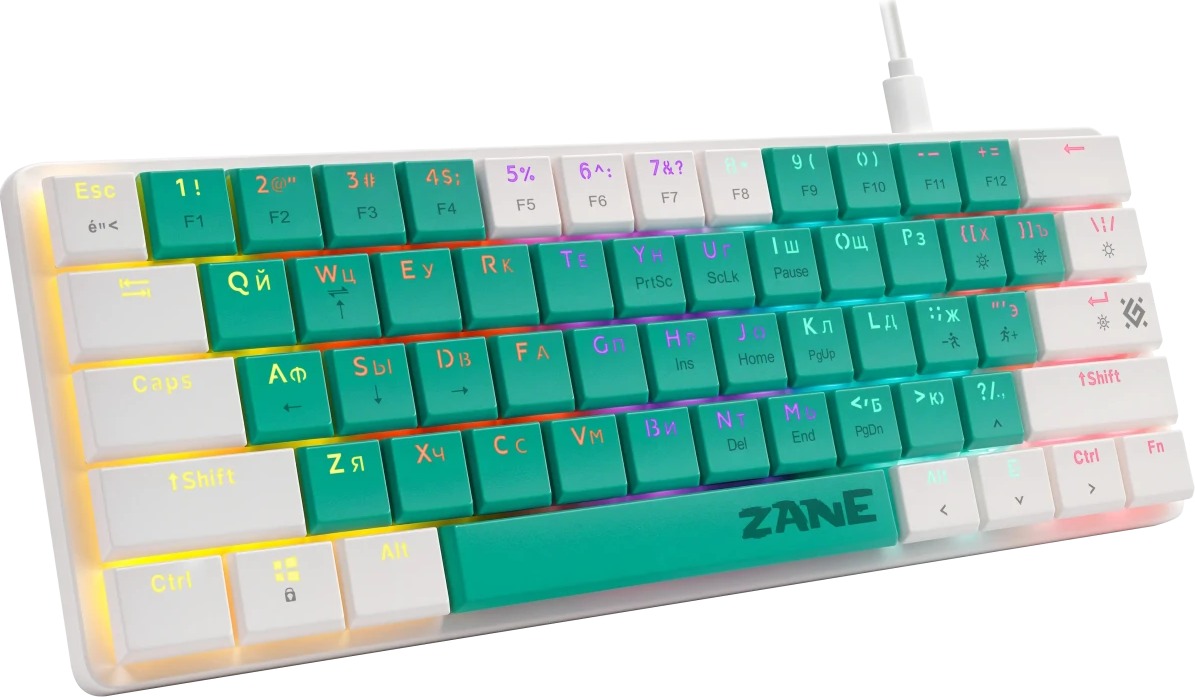 Клавиатура Defender Zane GK-089, 45087, Зеленый детальное изображение - 2