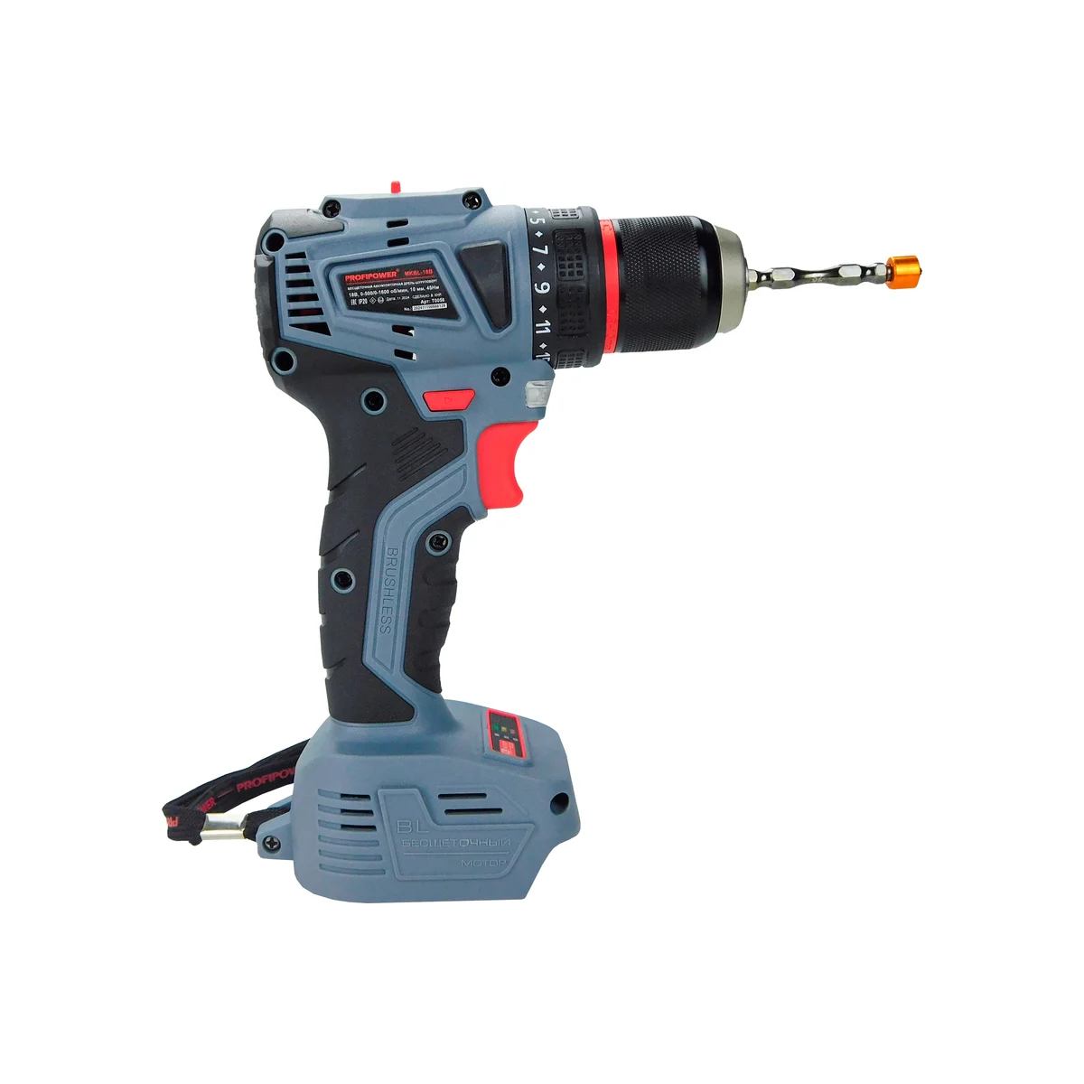 Аккумуляторная дрель-шуруповерт Profipower MKBL-18B E0159, 18 В, 48 Нм, 2 А·ч  детальное изображение - 2