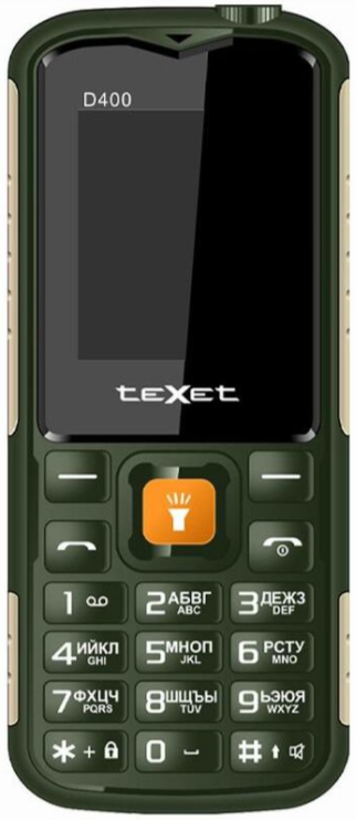 Мобильный телефон Texet TM-D400, 64 Мб, Черный, Dual micro-SIM детальное изображение - 1