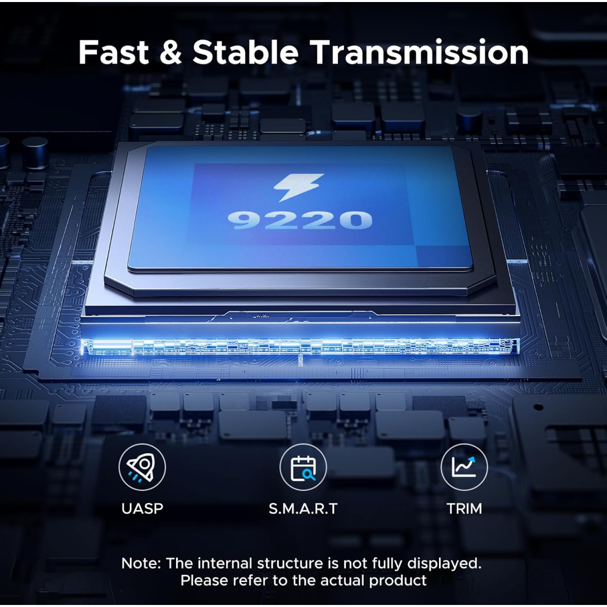 Внешний корпус для SSD M.2 UGREEN NVMe/SATA SSD Enclosure 20 Гбит/с (CM767), Темно-серый детальное изображение - 5