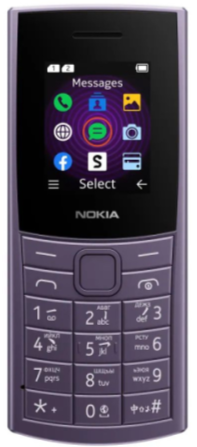 Мобильный телефон Nokia 110 (2024) 4G TA-1543, 48 Мб, Фиолетовый, Dual nano-SIM детальное изображение - 2