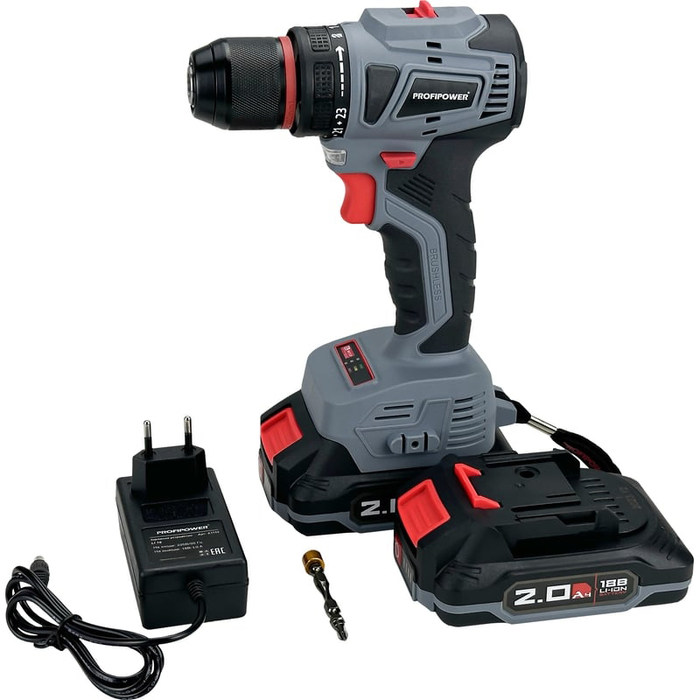 Аккумуляторная дрель-шуруповерт Profipower MKBL-18B T0056, 18 В, 45 Нм, 2 А·ч №3