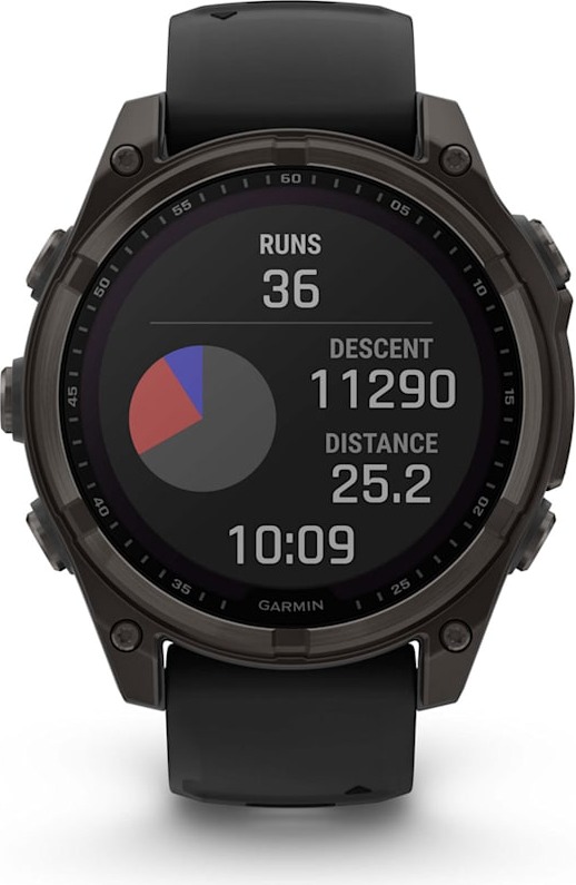 Смарт-часы Garmin Fenix 8 Solar Sapphire DLC, 47 мм, титановый угольно-серый с черным ремешком детальное изображение - 10