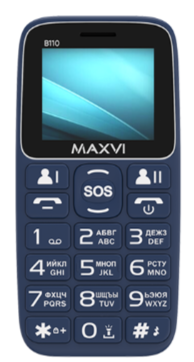 Мобильный телефон MAXVI B110, 32 Мб, Синий, Dual mini-SIM детальное изображение - 2