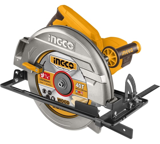 Циркулярная пила INGCO SUPER INDUSTRIAL CS23522, 235 мм, 4300 об/мин, 2200 Вт детальное изображение - 1