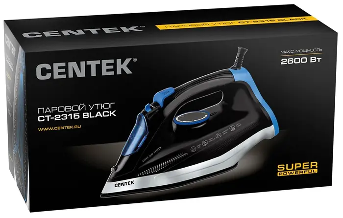 Утюг Centek CT-2315, Черный №4