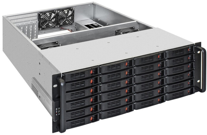 Серверный корпус ExeGate Pro 4U660-HS24/Redundant 2x550W, 550 Вт, Черный №2