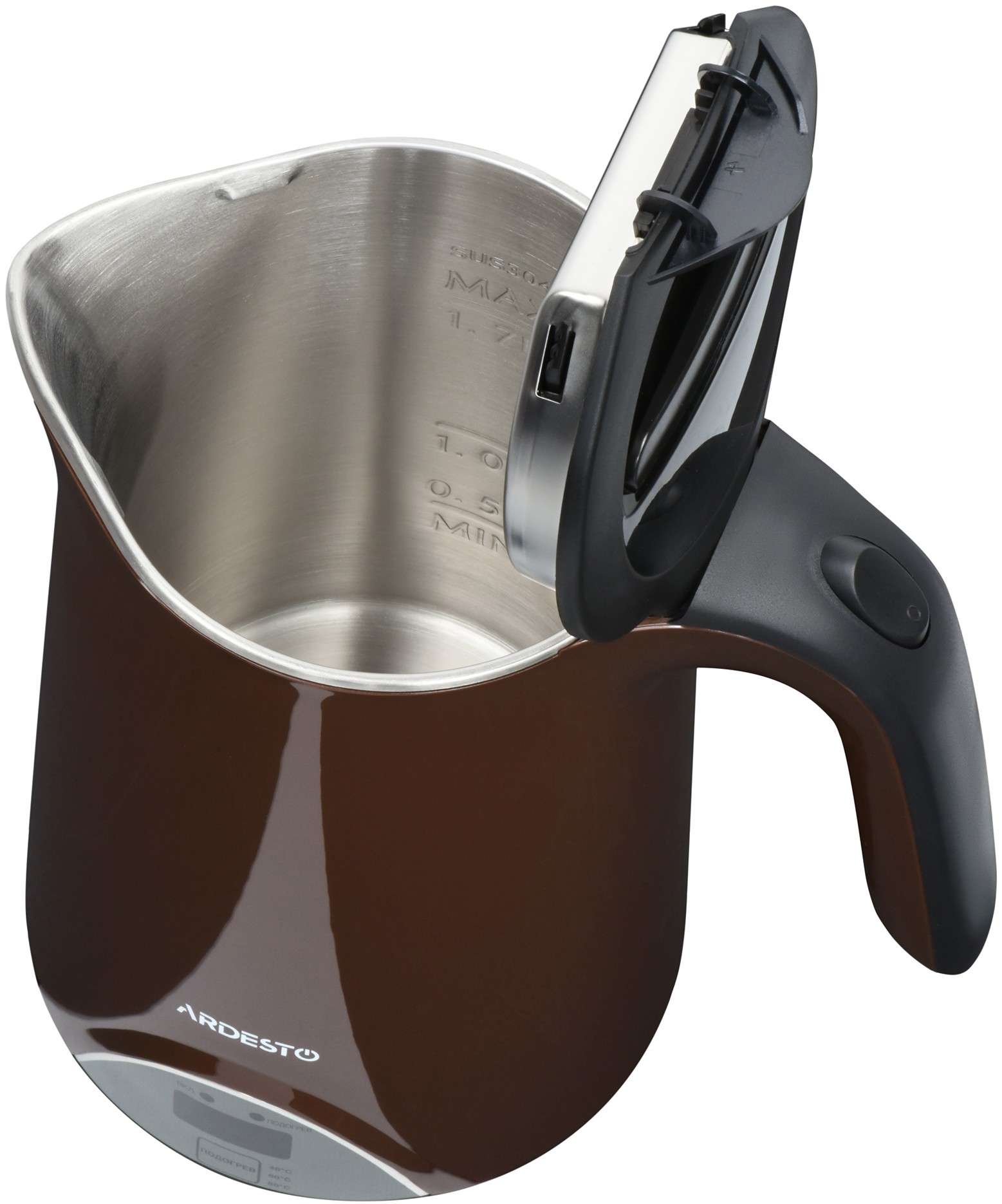 Электрочайник Ardesto EKL-1617BN, Коричневый детальное изображение - 5