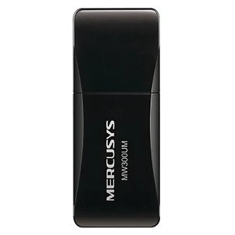 Wi-Fi адаптер Mercusys MW300UM, Wi-Fi 4, Черный детальное изображение - 1