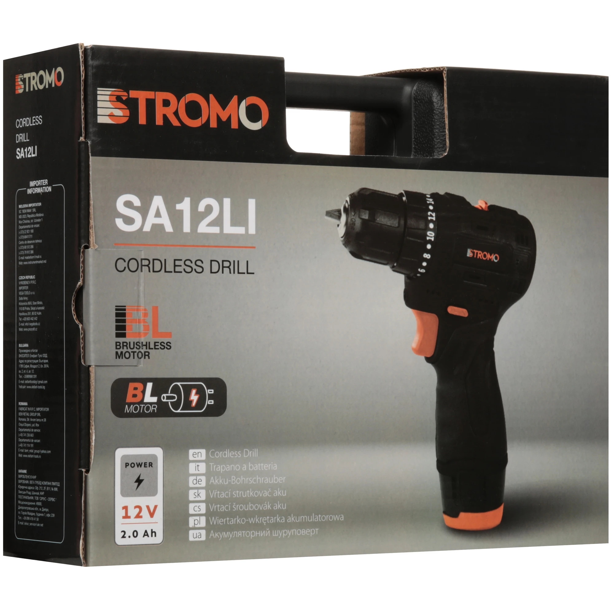 Аккумуляторная дрель-шуруповерт PROCRAFT Stromo SA12Li New, 20 В, 30 Нм, 2 А·ч  детальное изображение - 6