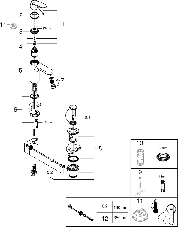 Смеситель Grohe Get 23454000 детальное изображение - 3