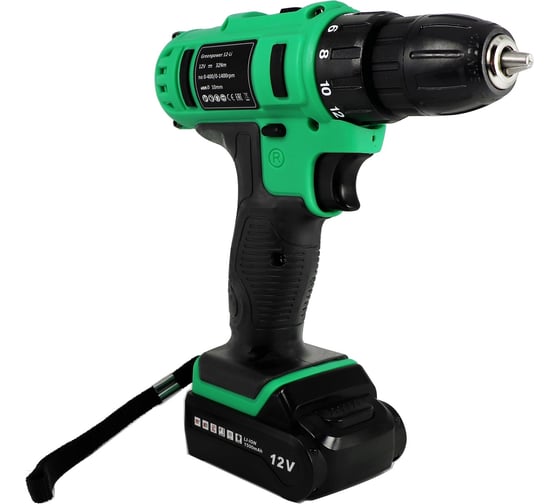 Аккумуляторная дрель-шуруповерт Zitrek Greenpower 12-Li 063-4074, 12 В, 32 Нм, 1,5 А·ч детальное изображение - 4