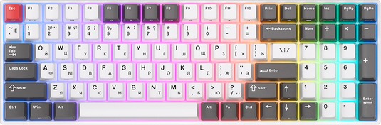 Клавиатура Royal Kludge RK100, Red Switch, Белый детальное изображение - 7
