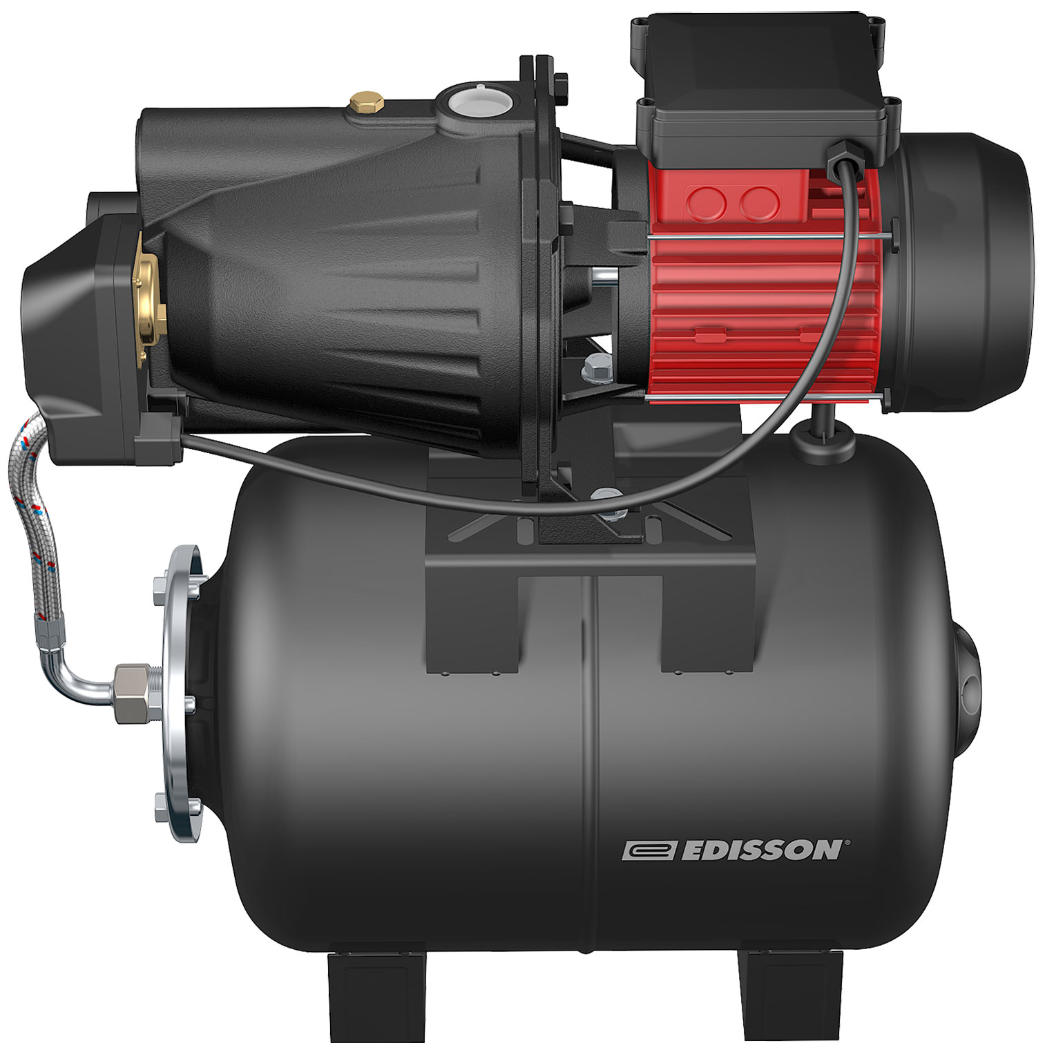 Насос Edisson San 24L aluminum, 46 л/мин, 25 мм, напор 48 м, d=25 мм, 750 Вт, Красный детальное изображение - 1