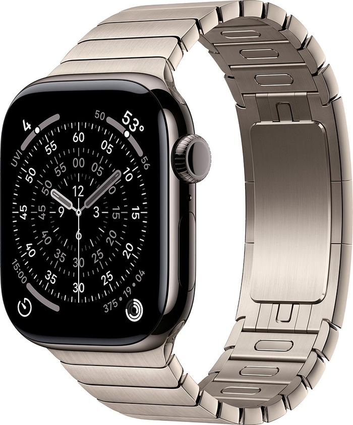 Умные часы Apple Watch Series 11 42 мм, Slate Titanium Case with Natural Link Bracelet, GPS + Cellular, Черный/Серебристый №1