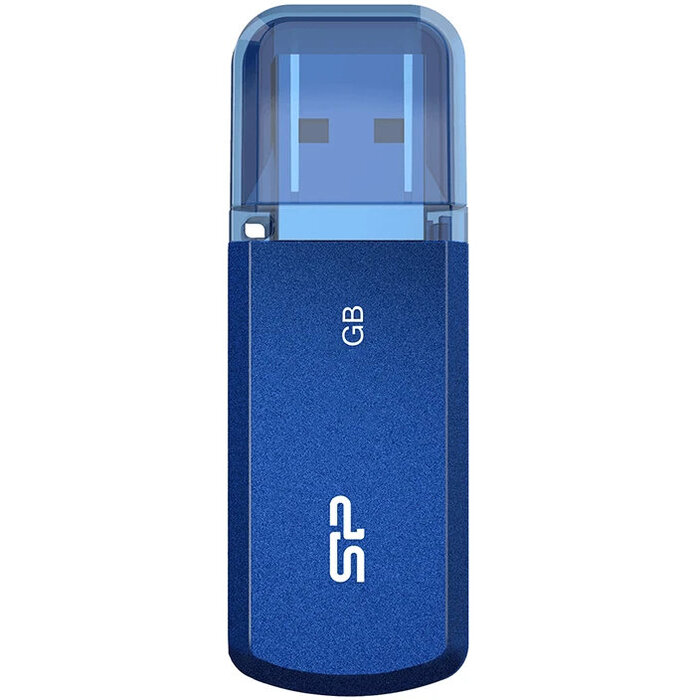 USB Flash накопитель Silicon Power Helios 202 (SP128 ГБUF3202V1B) 128 ГБ, синий №1