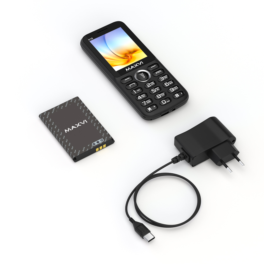 Мобильный телефон MAXVI K18, 32 Мб, Черный, Dual mini-SIM детальное изображение - 8