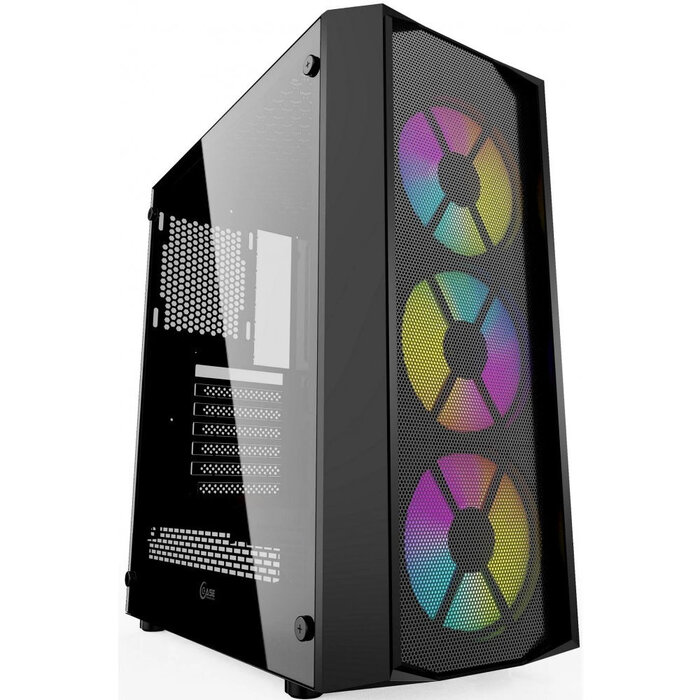 Корпус Powercase Rhombus X3 Mesh LED, Черный №1