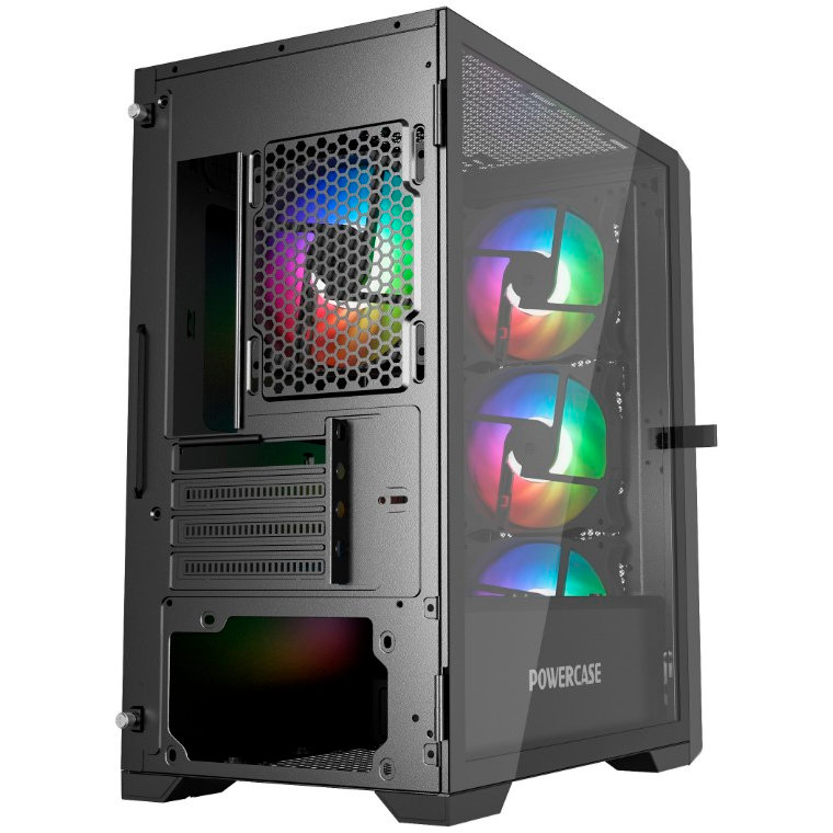 Корпус Powercase Alisio Micro X4B V2, Черный детальное изображение - 3