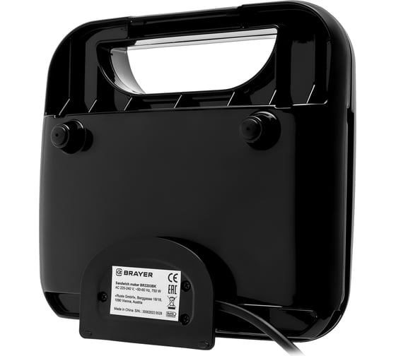 Сэндвичница BRAYER BR2203BK, Черный детальное изображение - 6