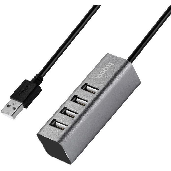 USB-концентратор HOCO HB1, Серый детальное изображение - 2