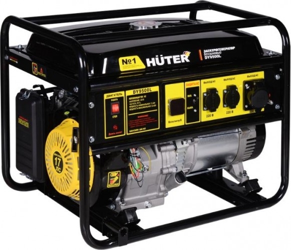 Генератор бензиновый HUTER DY9500L 64/1/39, 7.5 кВт, Черный детальное изображение - 3