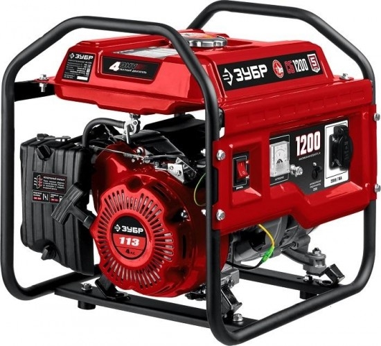 Генератор бензиновый ЗУБР СБ-1200, 1 кВт, Красный детальное изображение - 8