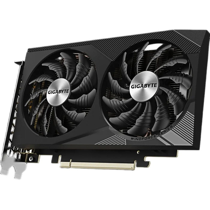 Видеокарта Gigabyte NVIDIA GeForce RTX 3050 WindForce OC, GV-N3050WF2OCV2-8GD, 8 ГБ, Черный детальное изображение - 2