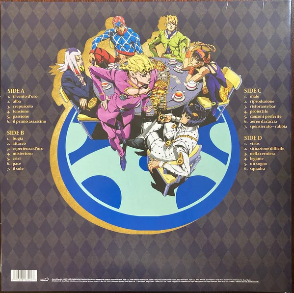 Виниловая пластинка OST Jojo's Bizarre Adventure – Golden Wind (Coloured Yellow Orange) 2LP детальное изображение - 2