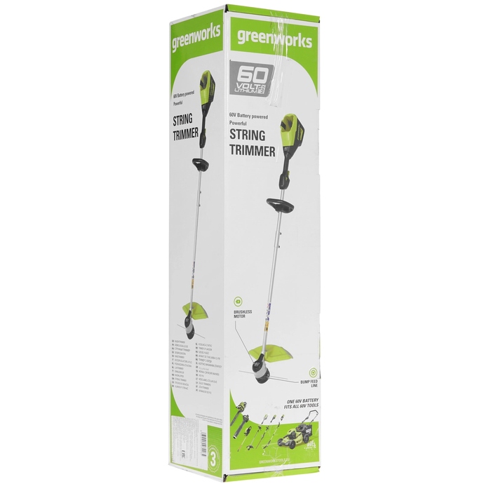 Триммер аккумуляторный Greenworks GD60LTK4 (2108307UB), c АКБ 1х4Ач и ЗУ, Зеленый №10