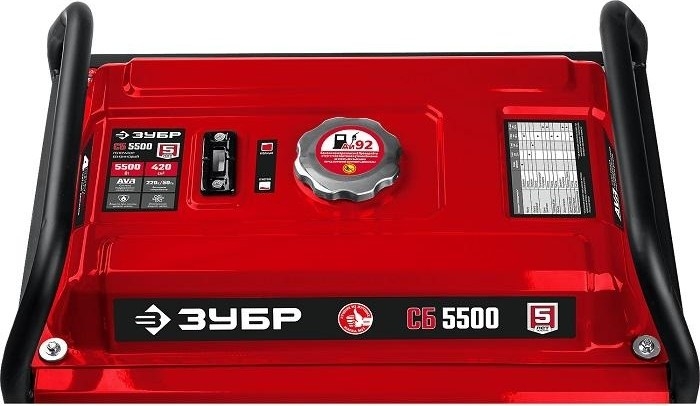Генератор бензиновый ЗУБР СБ-5500, 5 кВт, Красный детальное изображение - 5