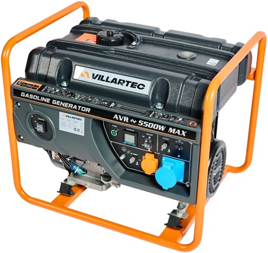 Генератор бензиновый VILLARTEC GG 6300C, 5 кВт, Оранжевый детальное изображение - 1