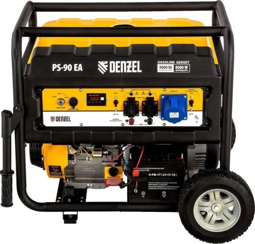 Генератор бензиновый Denzel PS 90 EA 946934, 8 кВт, Желтый детальное изображение - 2