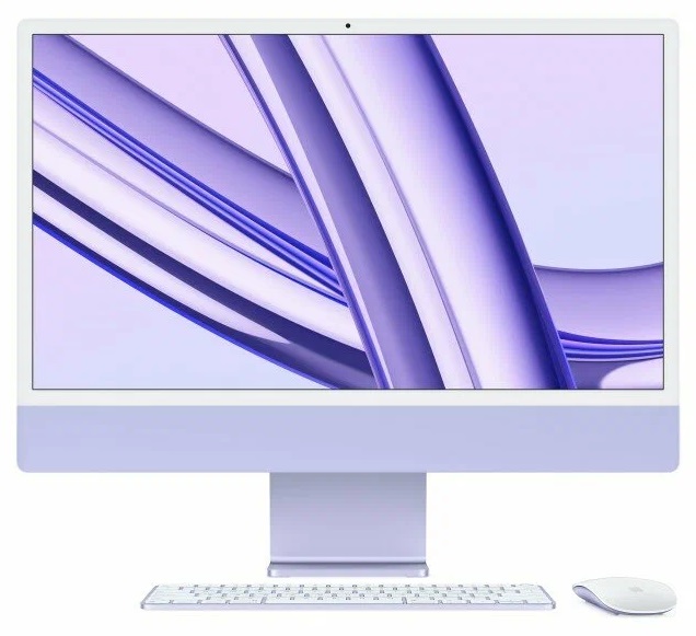 Моноблок Apple iMac 24 M3 2023, RAM 8 ГБ, Фиолетовый, SSD 256 ГБ, 8-Core детальное изображение - 1