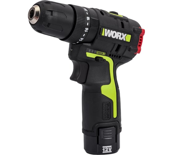 Дрель-шуруповерт WORX Professional аккумуляторный ударный бесщеточный, ЗУ, в кейсе WU131X, 12 В, 40 Нм, 2 А·ч детальное изображение - 2