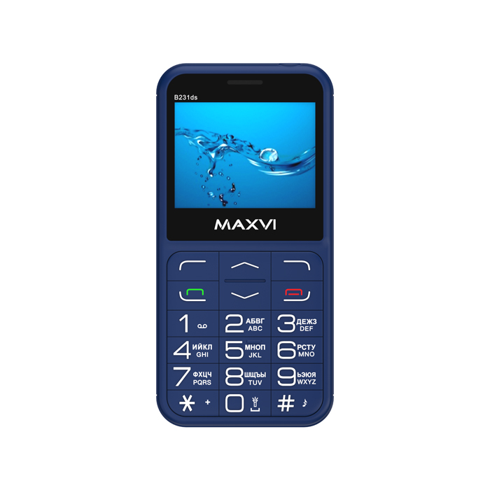Мобильный телефон MAXVI B231ds, 32 Мб, Синий, Dual mini-SIM детальное изображение - 9