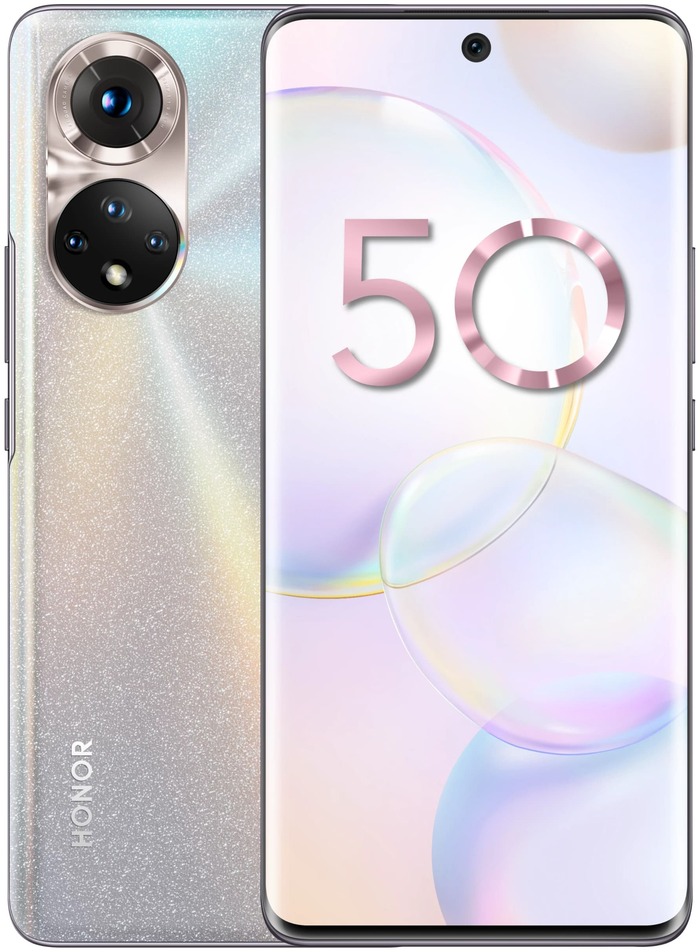 Смартфон Honor 50 256 Гб, Ледяной кристалл, Dual nano SIM №1